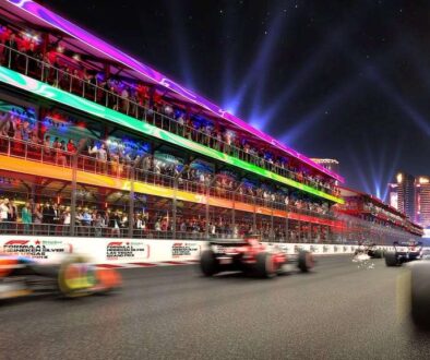 Formula 1 night race illustrating the atmosphere expected in Madrid 2026